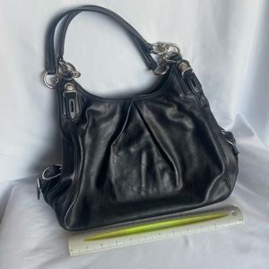Black Coach leather handbag